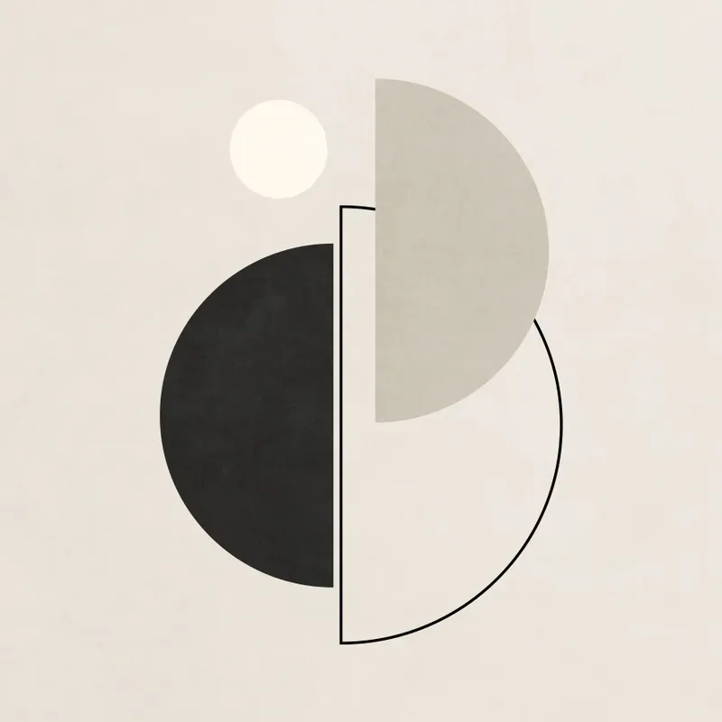 KIT 2 QUADROS DECORATIVOS - MINIMAL ART GEOMETRIC SHAPES